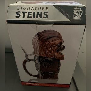 Star Wars Chewbacca collectible 22oz. Ceramic stein Mug with metal hinge.